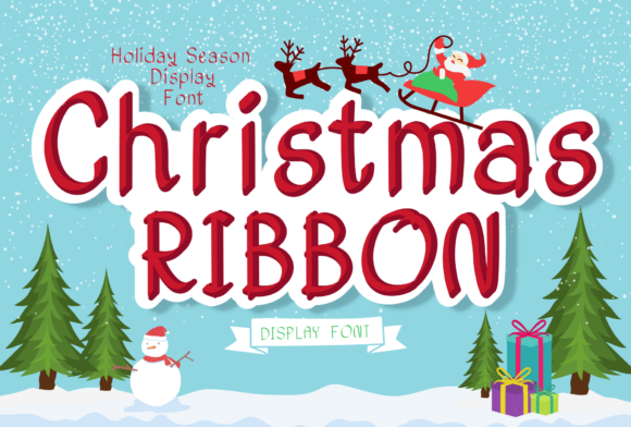 Christmas Ribbon Font: A Festive Display Typeface for Modern Branding